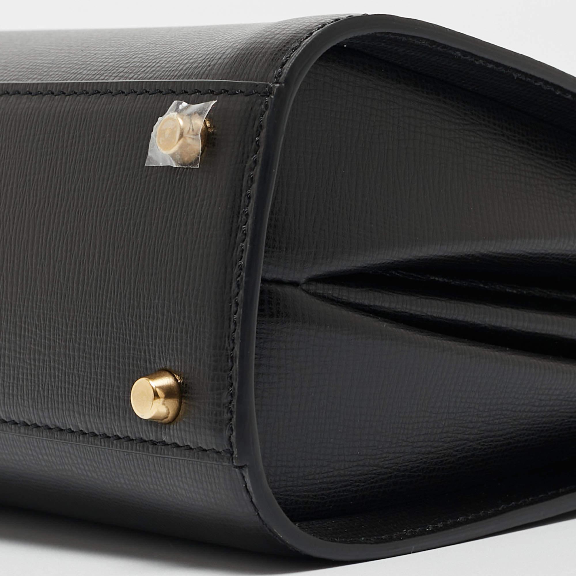 Valentino Black Leather Small Alcove Top Handle Bag 4