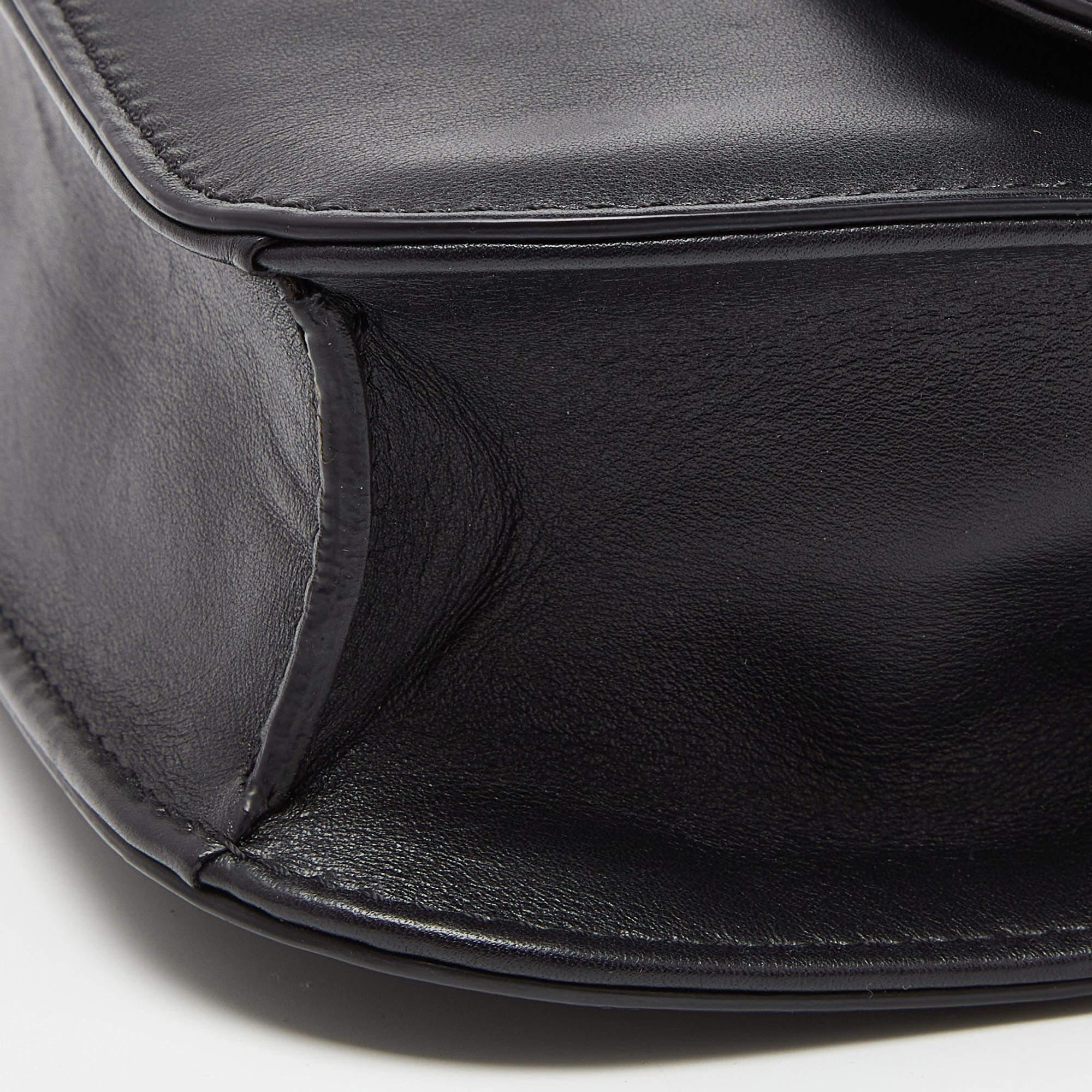 Valentino Black Leather Small Glam Lock Crossbody Bag 6