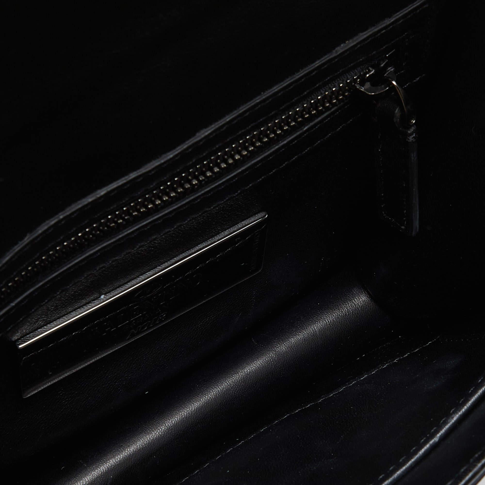 Valentino Black Leather Small Glam Lock Crossbody Bag 2