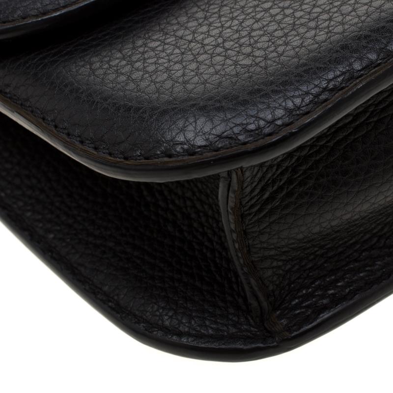 Valentino Black Leather Small Glam Lock Flap Bag 2
