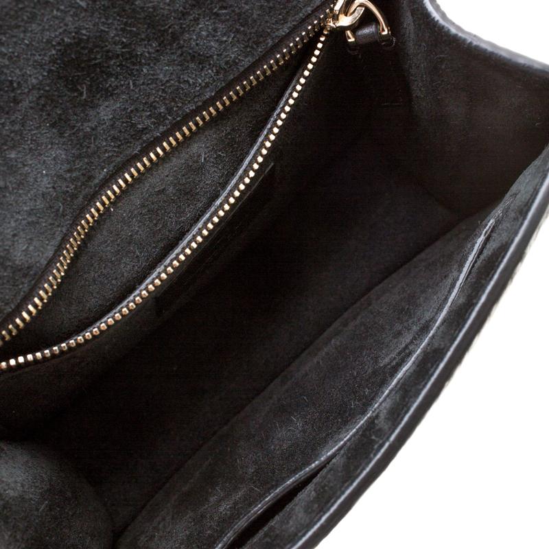 Valentino Black Leather Small Glam Lock Flap Bag 4