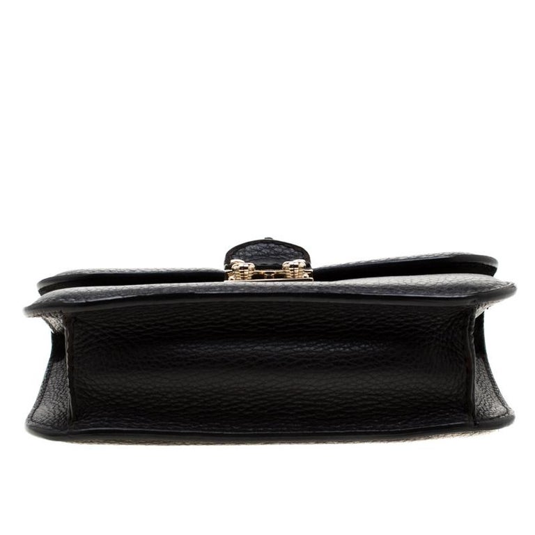 Valentino Black Leather Small Glam Lock Flap Bag For Sale at 1stDibs ...