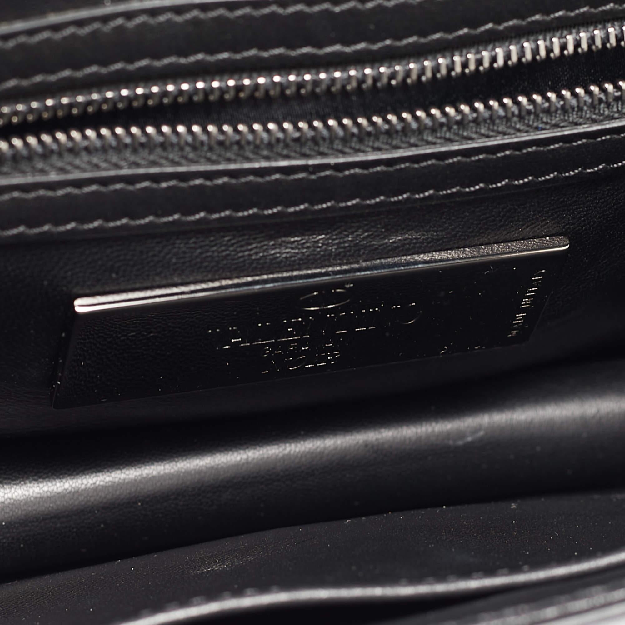 Valentino Black Leather Small Rockstud Glam Lock Flap Bag 9