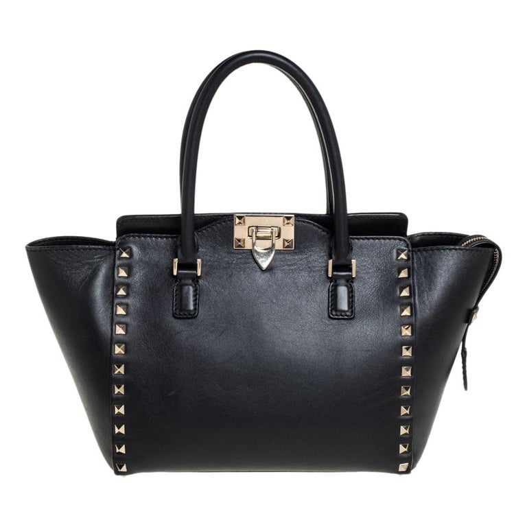 Leather Rockstud Trapeze Tote at 1stDibs