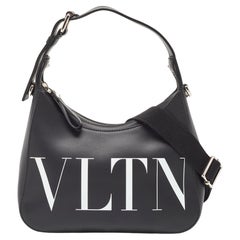 Valentino - Petit sac à main en cuir noir VLTN