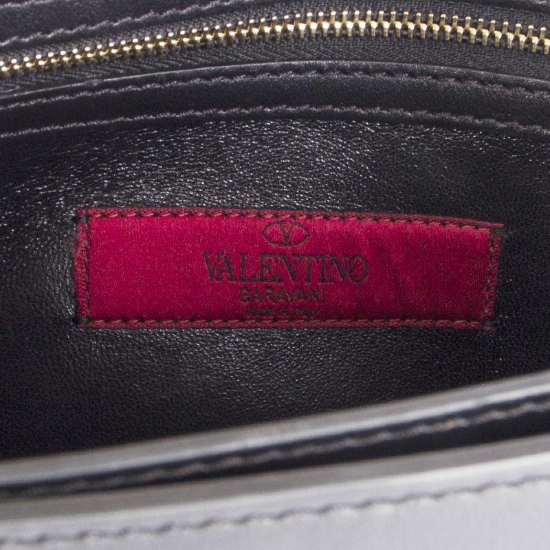 VALENTINO black leather SS 2017 Flap Shoulder Bag In Excellent Condition In Zürich, CH