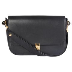 VALENTINO black leather SS 2017 Flap Shoulder Bag