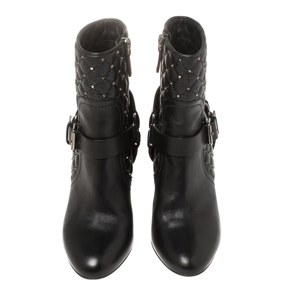 valentino black studded boots