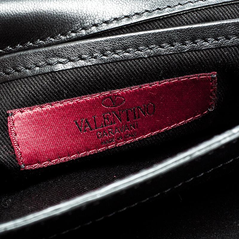 Valentino Black Leather Studded Bow Crossbody Bag 4
