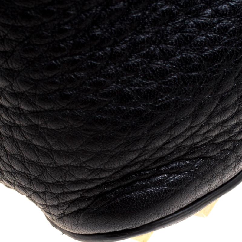 Valentino Black Leather Tribal Print Medium Rockstud Convertible Tote 7