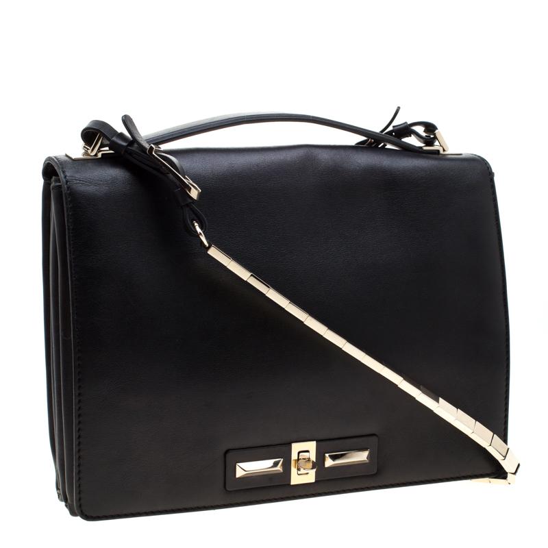 valentino black chain shoulder bag