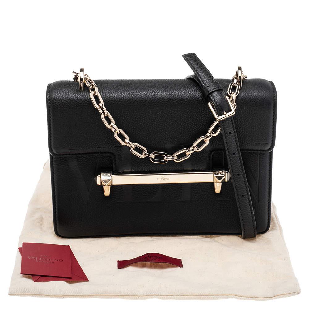 Valentino Black Leather Uptown Shoulder Bag 7
