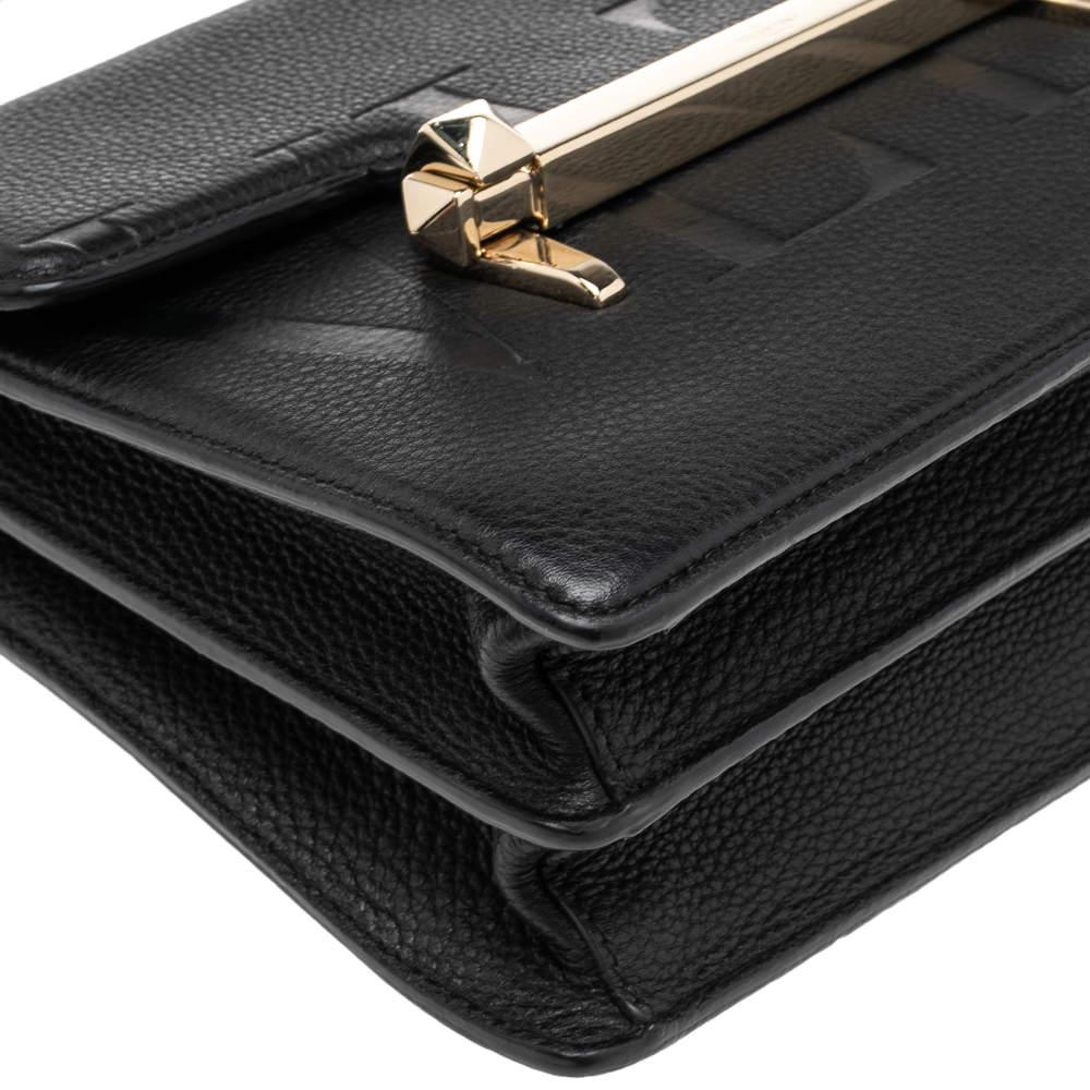 Valentino Black Leather Uptown Shoulder Bag 1