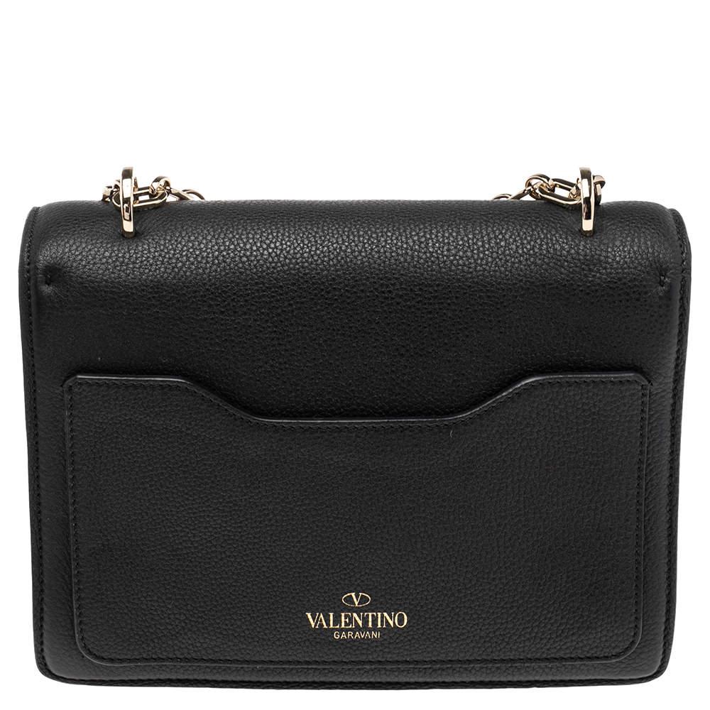 Valentino Black Leather Uptown Shoulder Bag 3