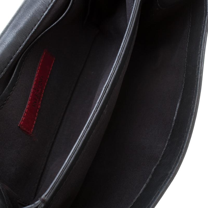 Valentino Black Leather Va Va Voom Chain Shoulder Bag 5