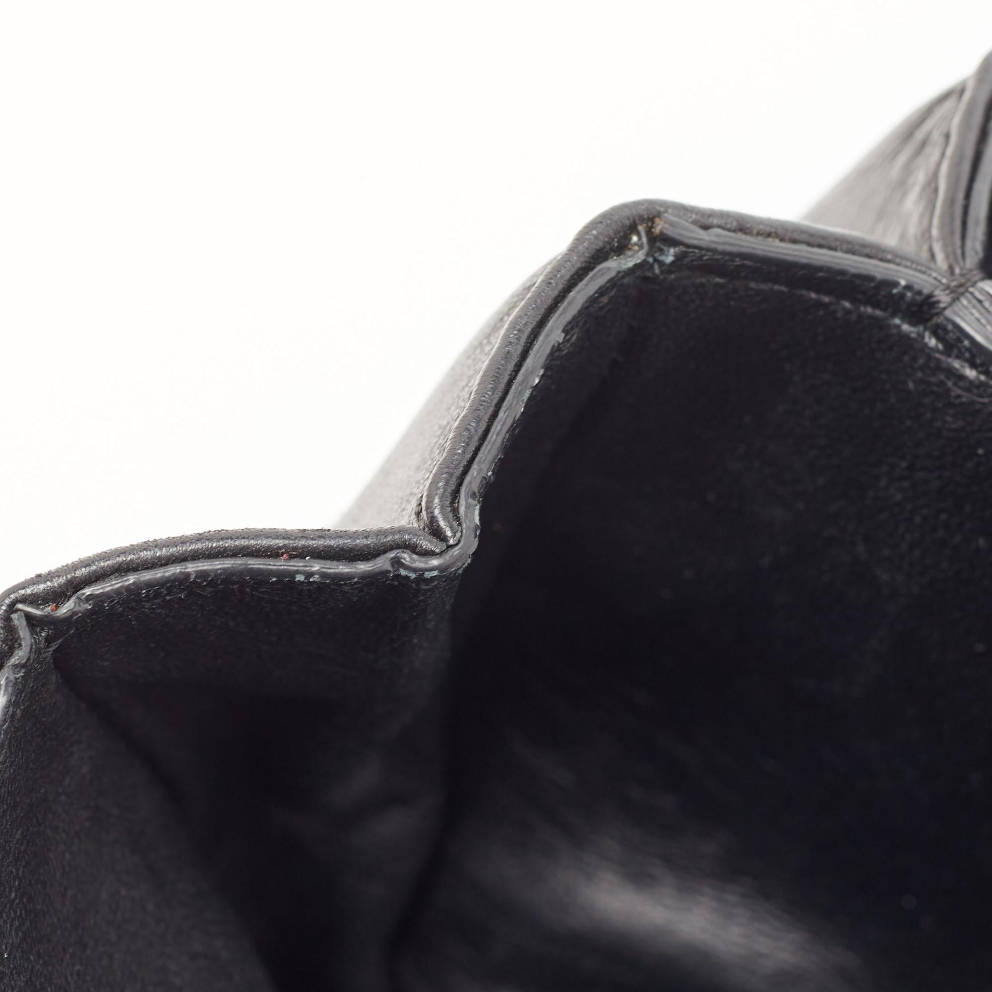 Valentino Black Leather Va Va Voom Crystals Clutch For Sale 12