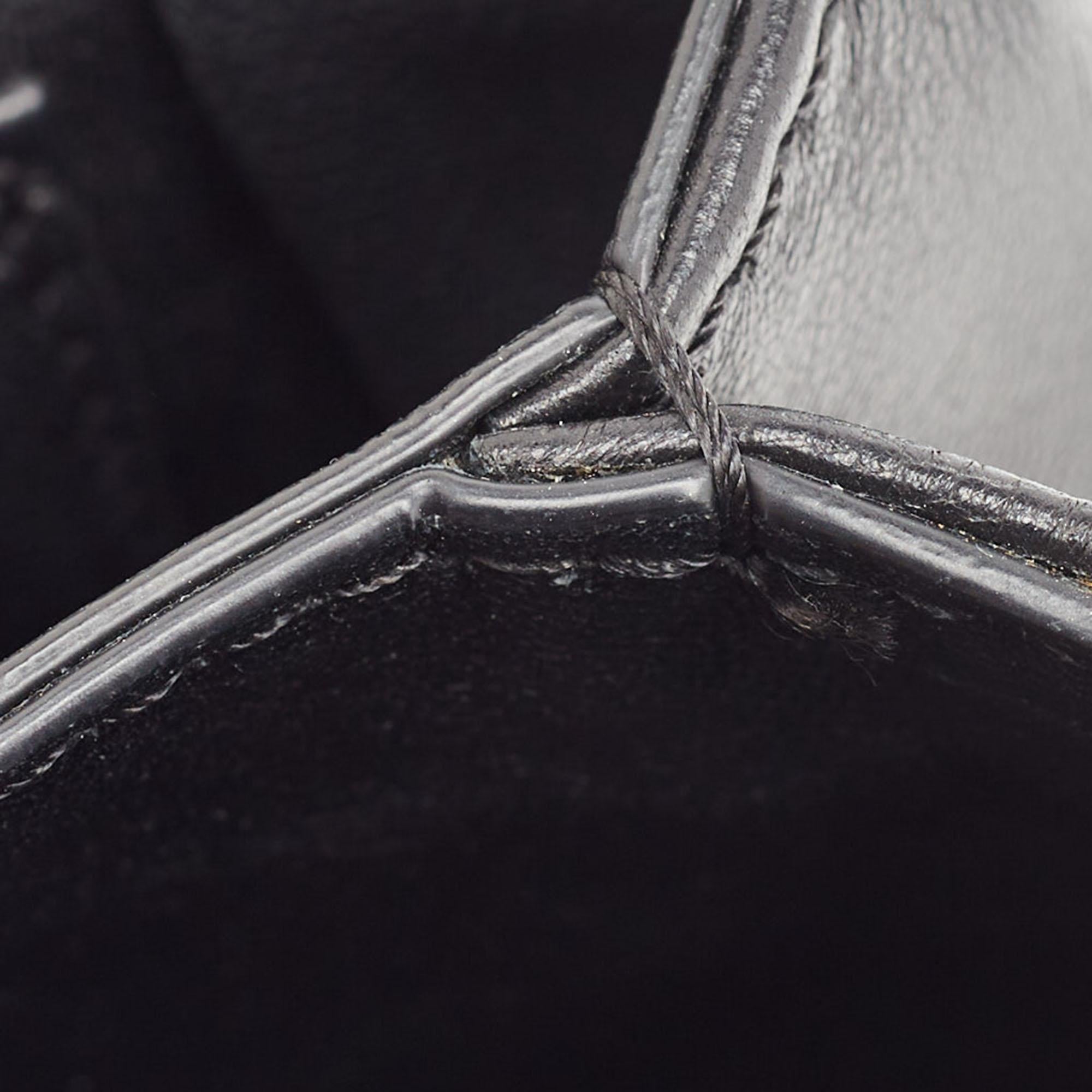 Valentino Black Leather Va Va Voom Crystals Clutch For Sale 13