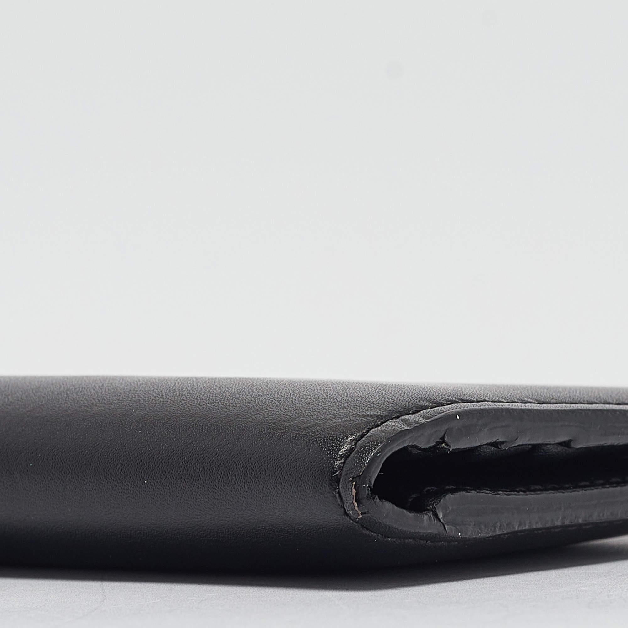 Valentino Black Leather VLTN Bifold Card Holder For Sale 5