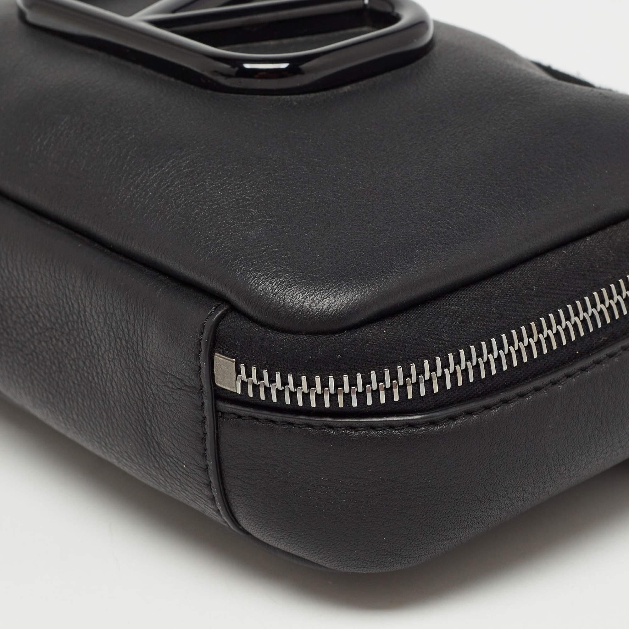 Valentino Black Leather VSling Crossbody Bag 6