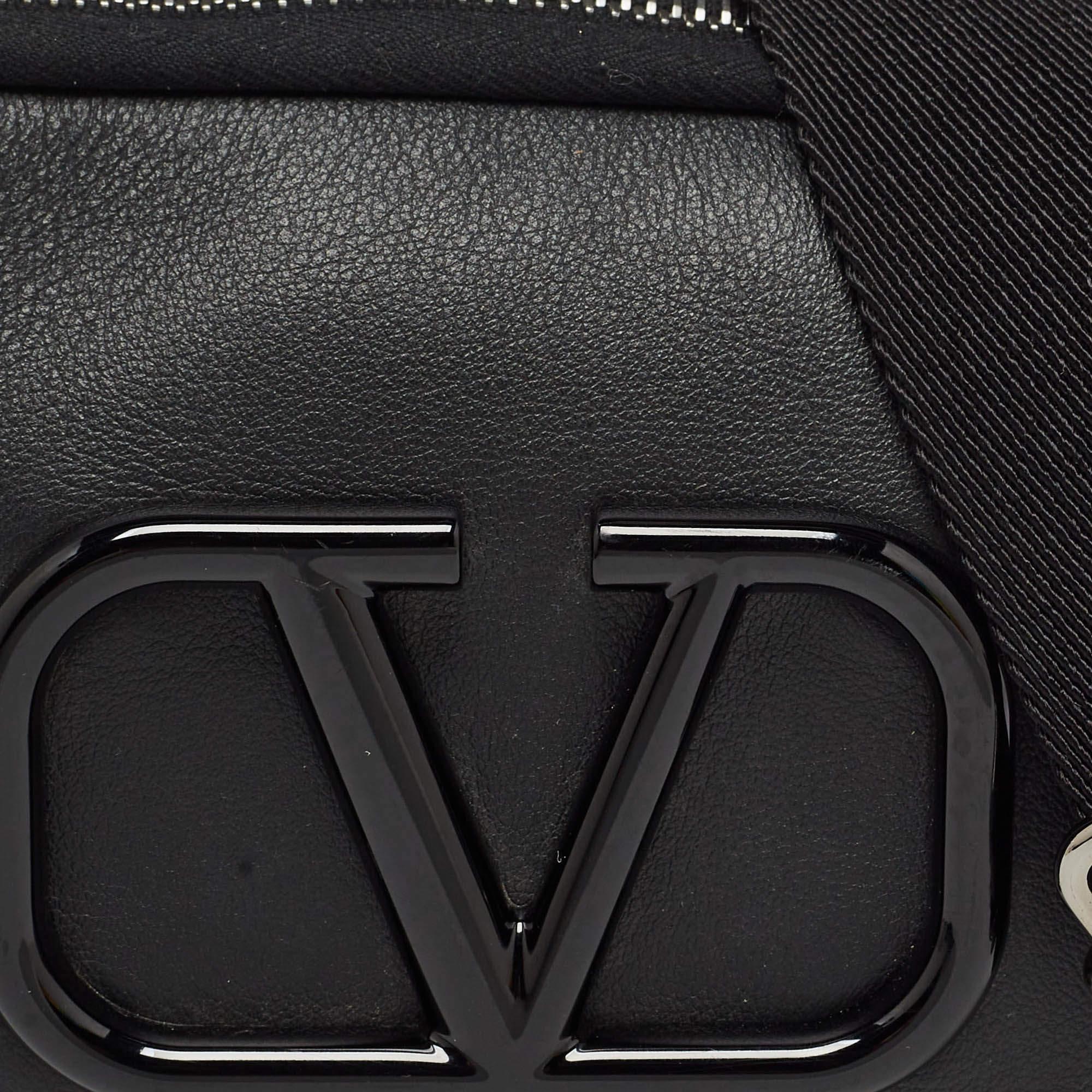 Valentino Black Leather VSling Crossbody Bag 4