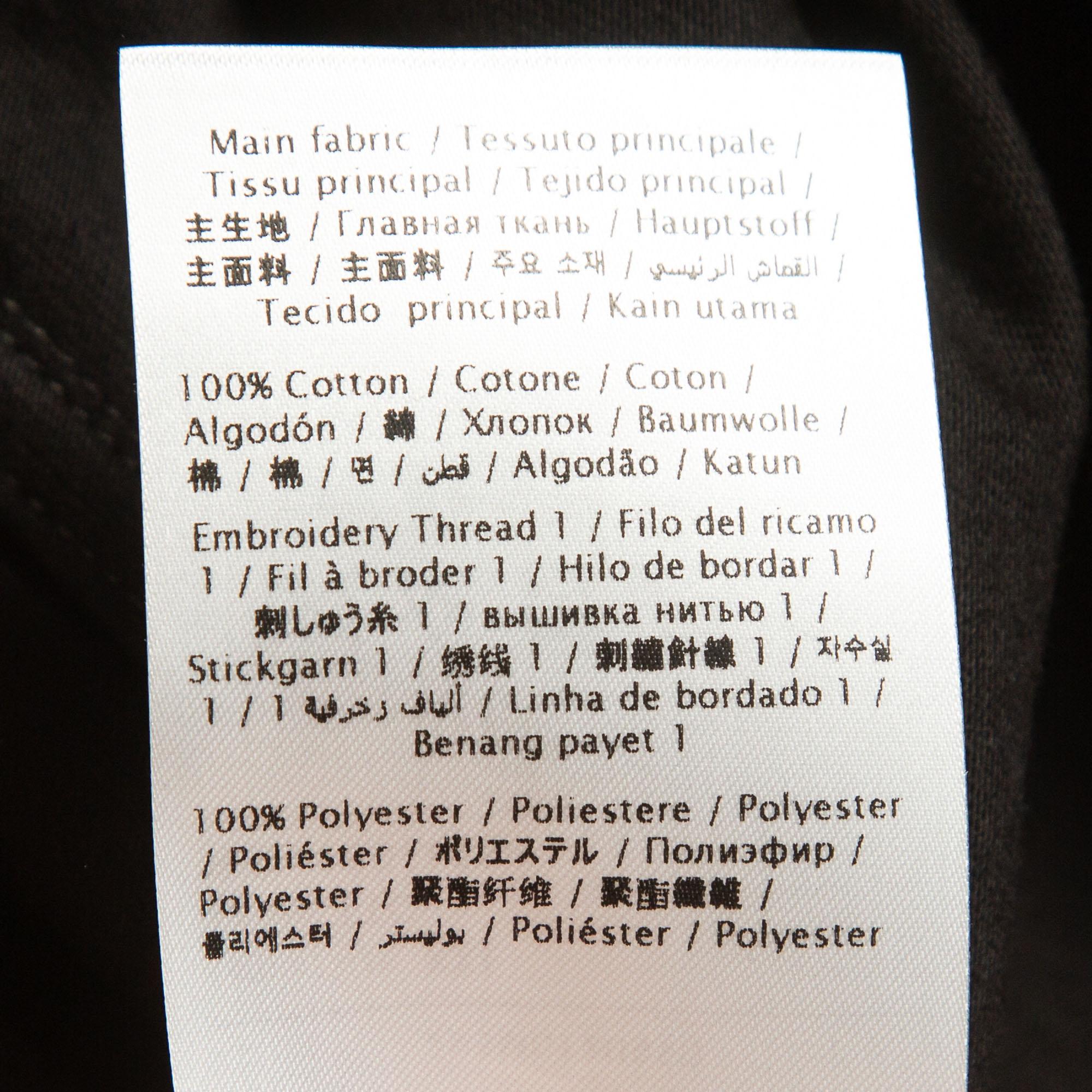 Men's Valentino Black Logo Applique Cotton Crew Neck T-Shirt XXL