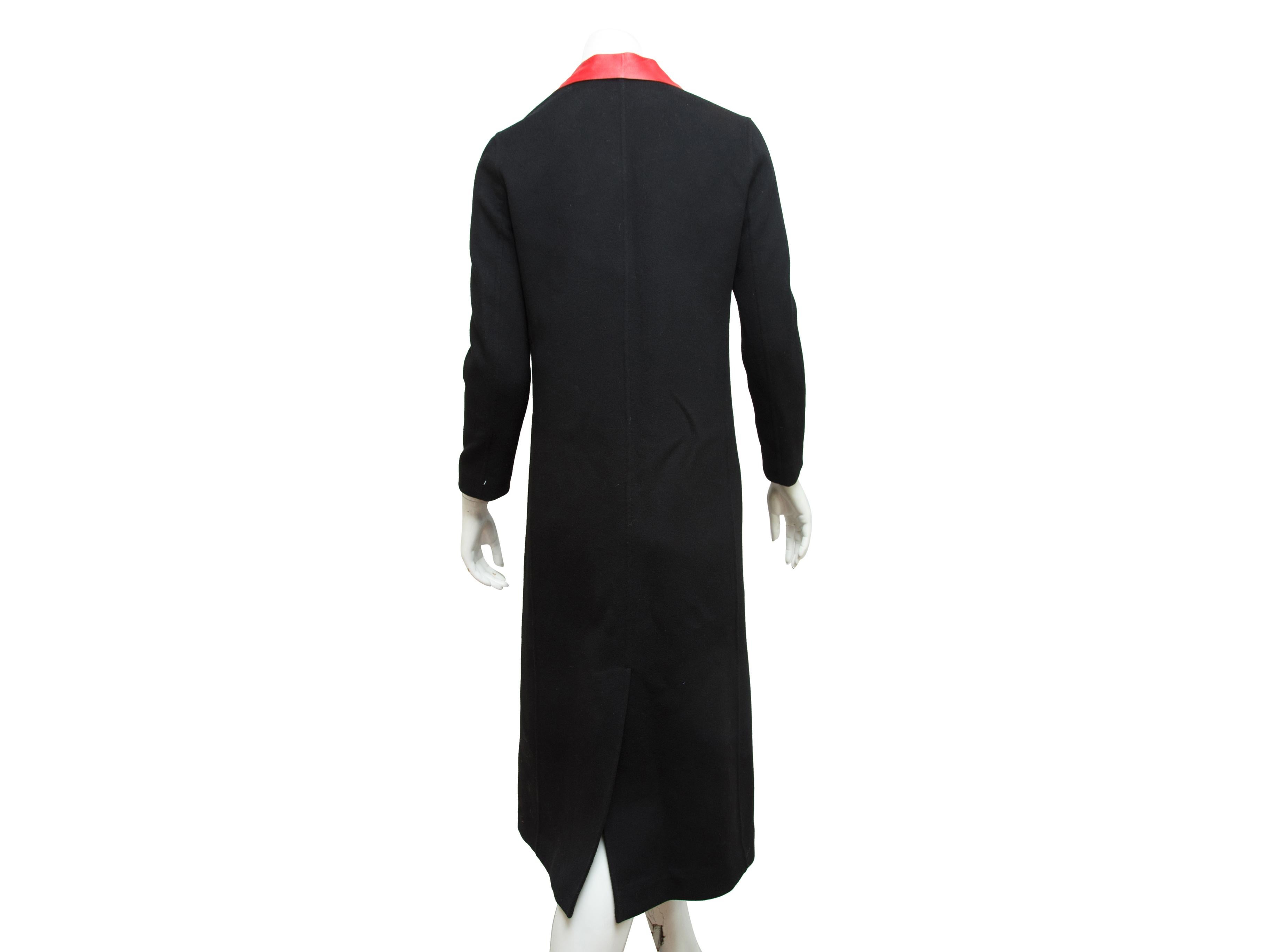 Valentino Black Long Wool Coat In Good Condition In New York, NY