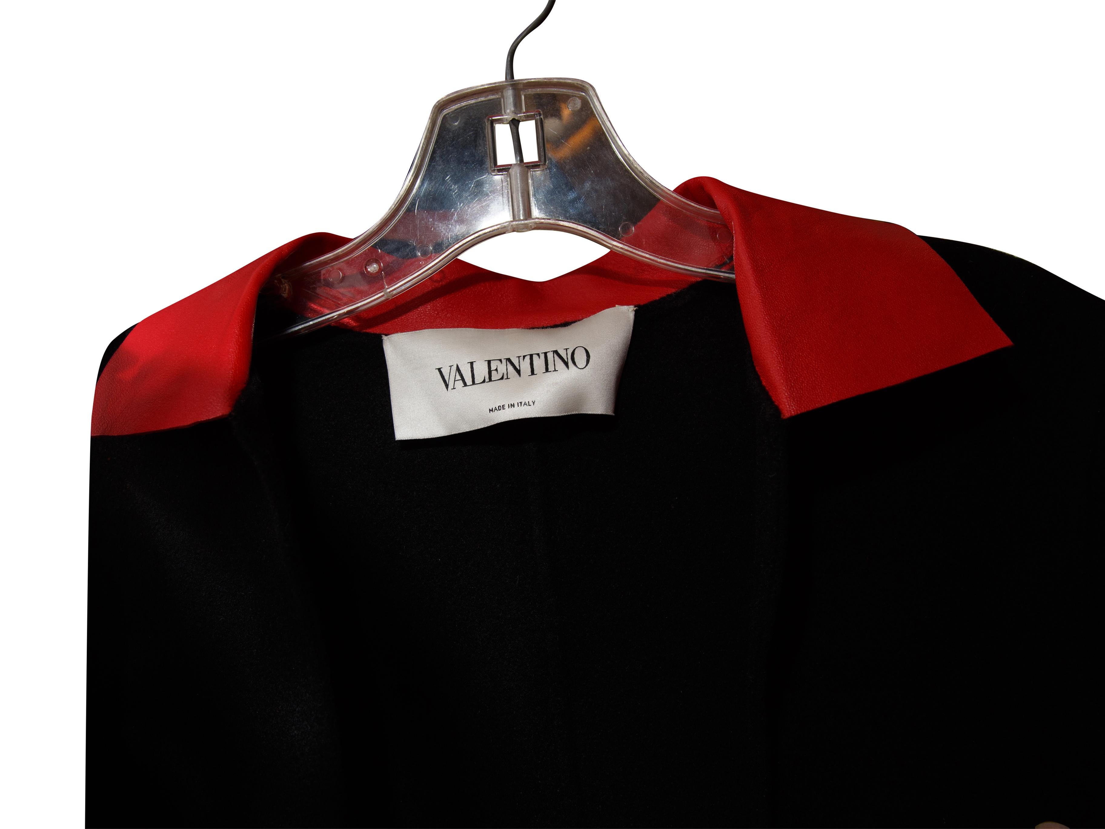 Women's Valentino Black Long Wool Coat