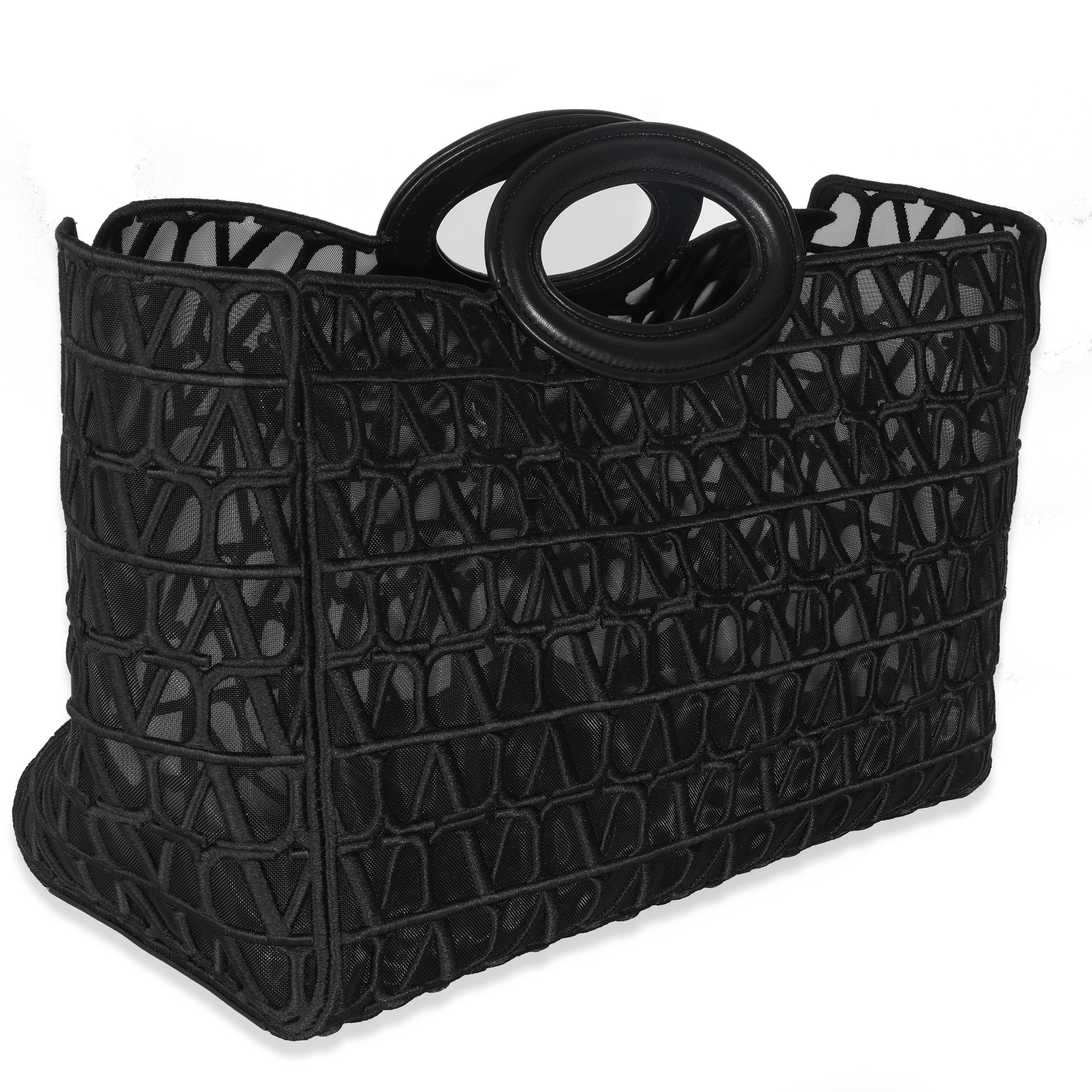 Noir Valentino - Fourre-tout Le Troisieme en maille noire en vente