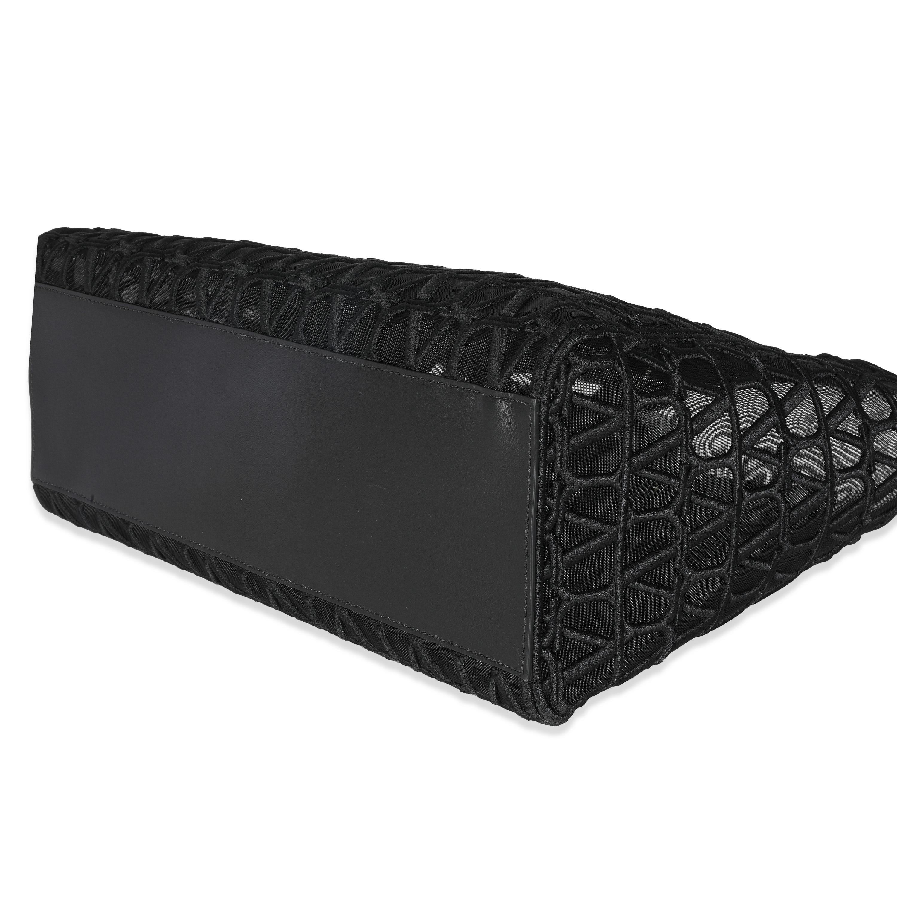 Valentino - Fourre-tout Le Troisieme en maille noire Unisexe en vente