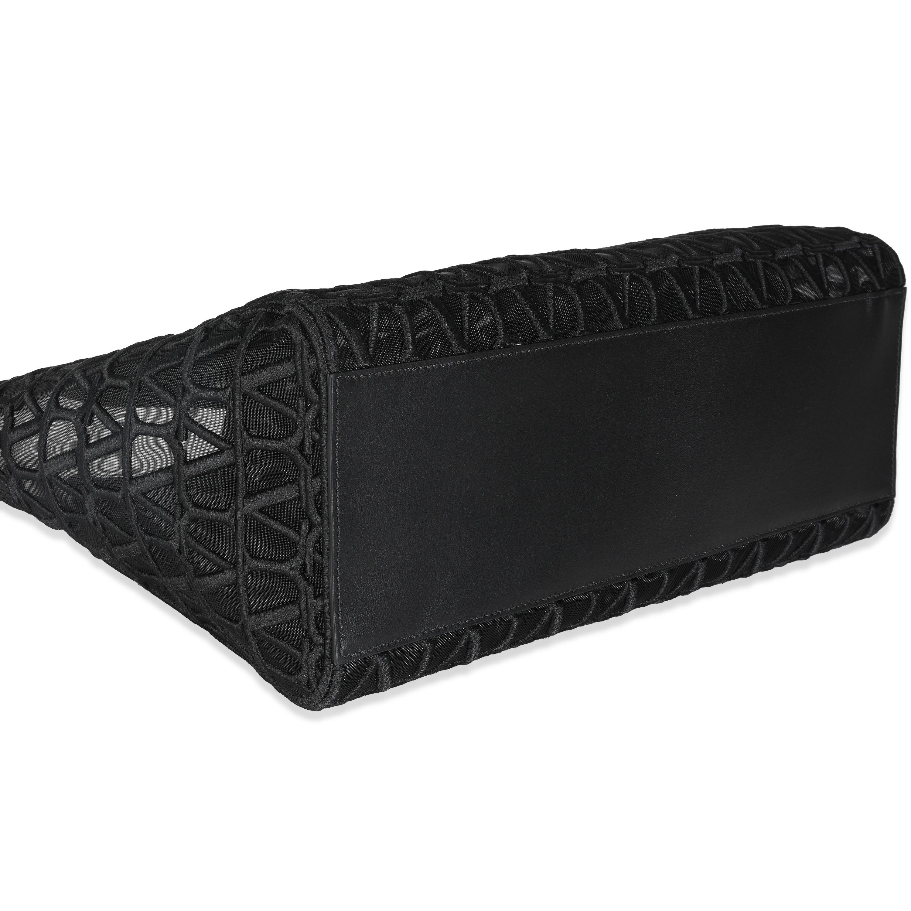 Valentino - Fourre-tout Le Troisieme en maille noire en vente 2