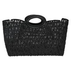 Valentino Borsa Tote Le Troisieme in tessuto a rete nera