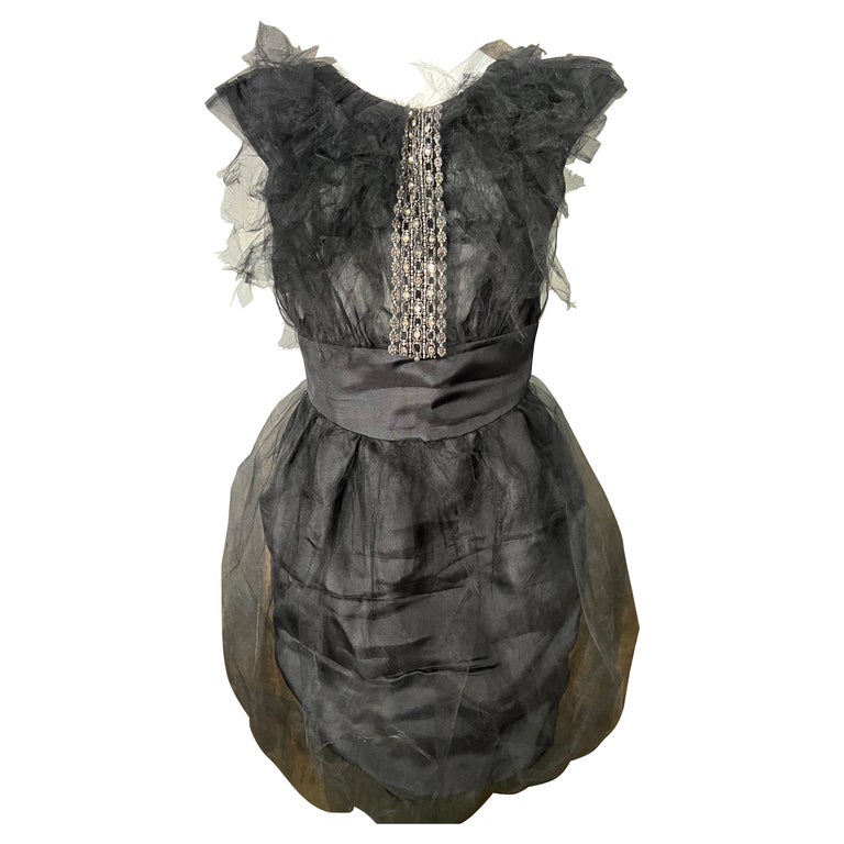 Valentino Black Mini Silk Dress, Size 10 For Sale at 1stDibs Valentino Black Mini Silk Dress, Size 10 For Sale at 1stDibs