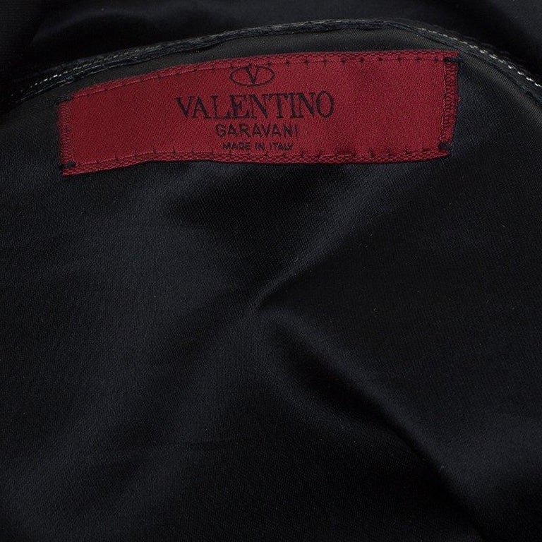 Valentino Black Nappa Leather Folie Bow Hobo For Sale at 1stDibs