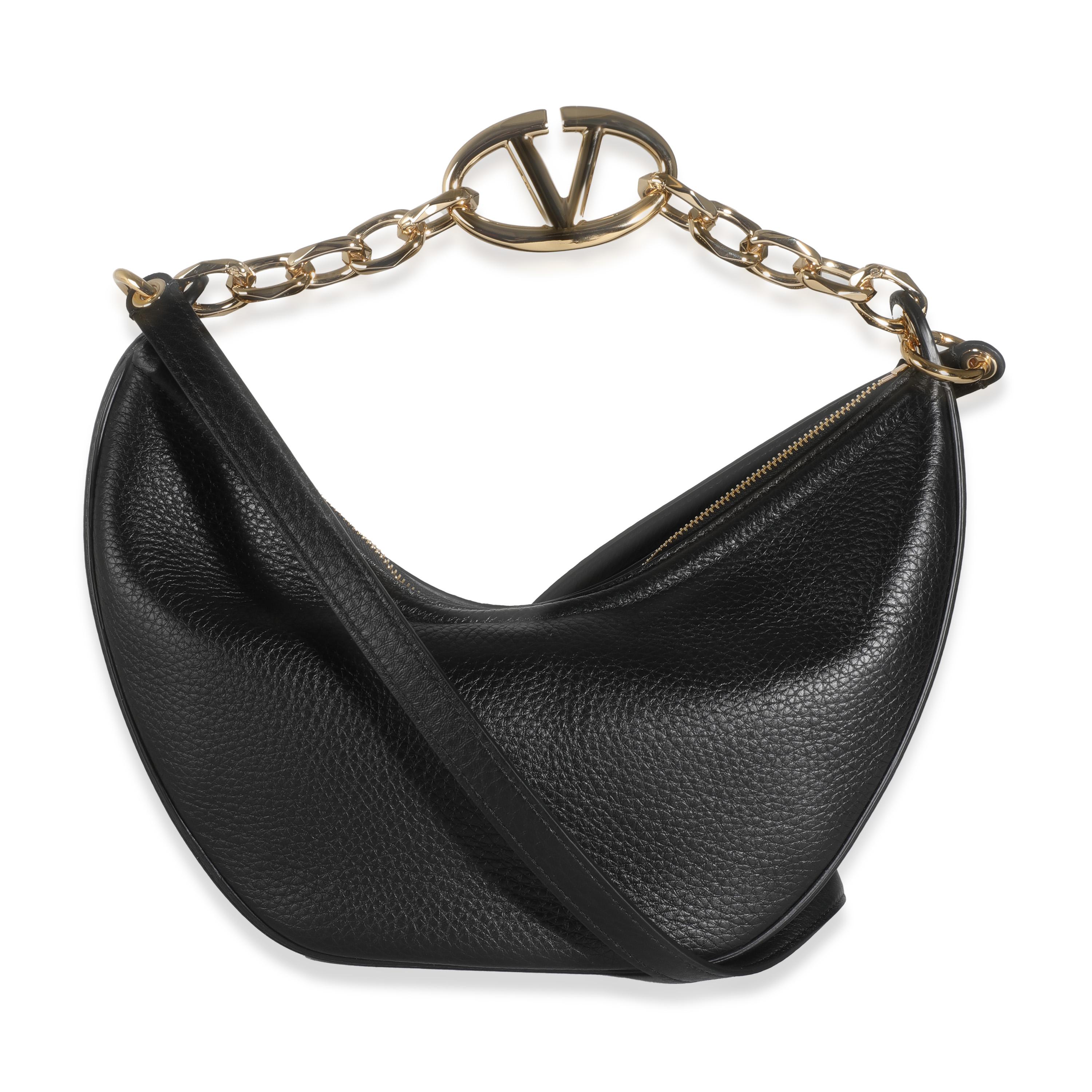 Listing Title: Valentino Black Nappa Small Vlogo Moon Hobo
SKU: 143599
MSRP: 2800.00 USD
Condition: Pre-owned 
Handbag Condition: Pristine
Condition Comments: Item has no indication of wear.  Final sale.
Brand: Valentino
Model: Small Vlogo Moon