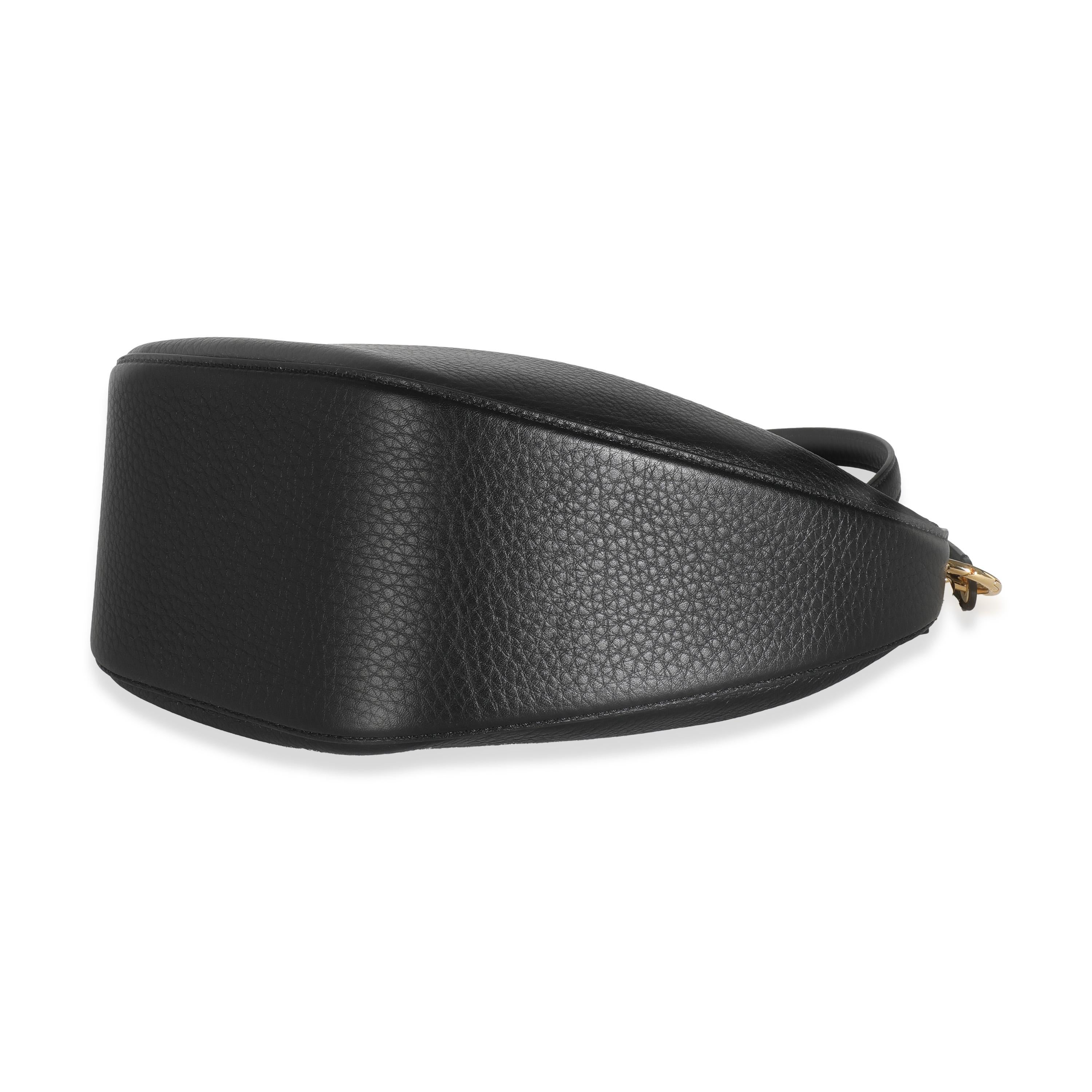 Valentino Black Nappa Small Vlogo Moon Hobo For Sale 3