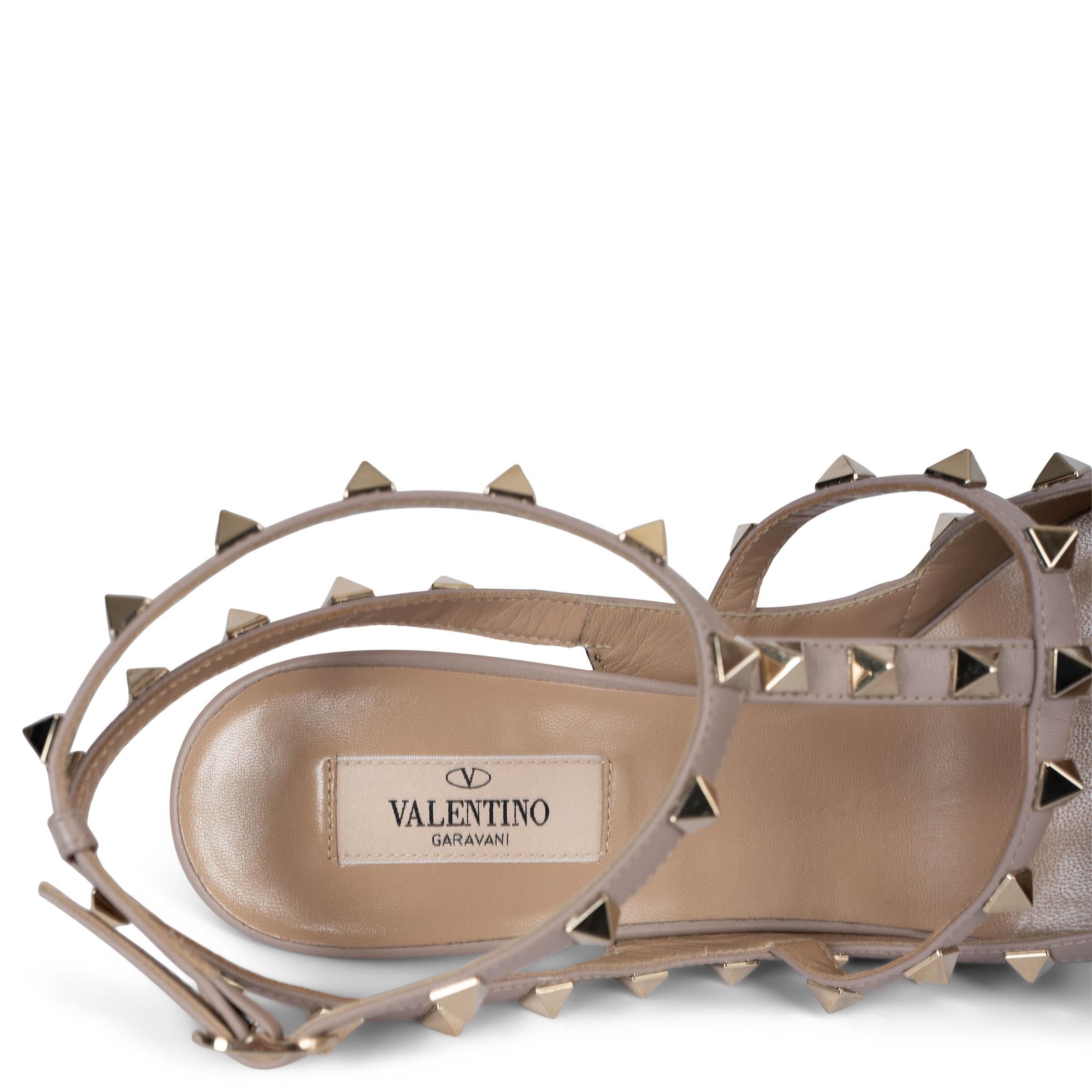 VALENTINO negro y nude cuero ROCKSTUD CAGE SLINGBACK Bombas Zapatos 42 en venta 1