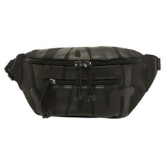 Valentino Black Nylon Printed Belt Bag