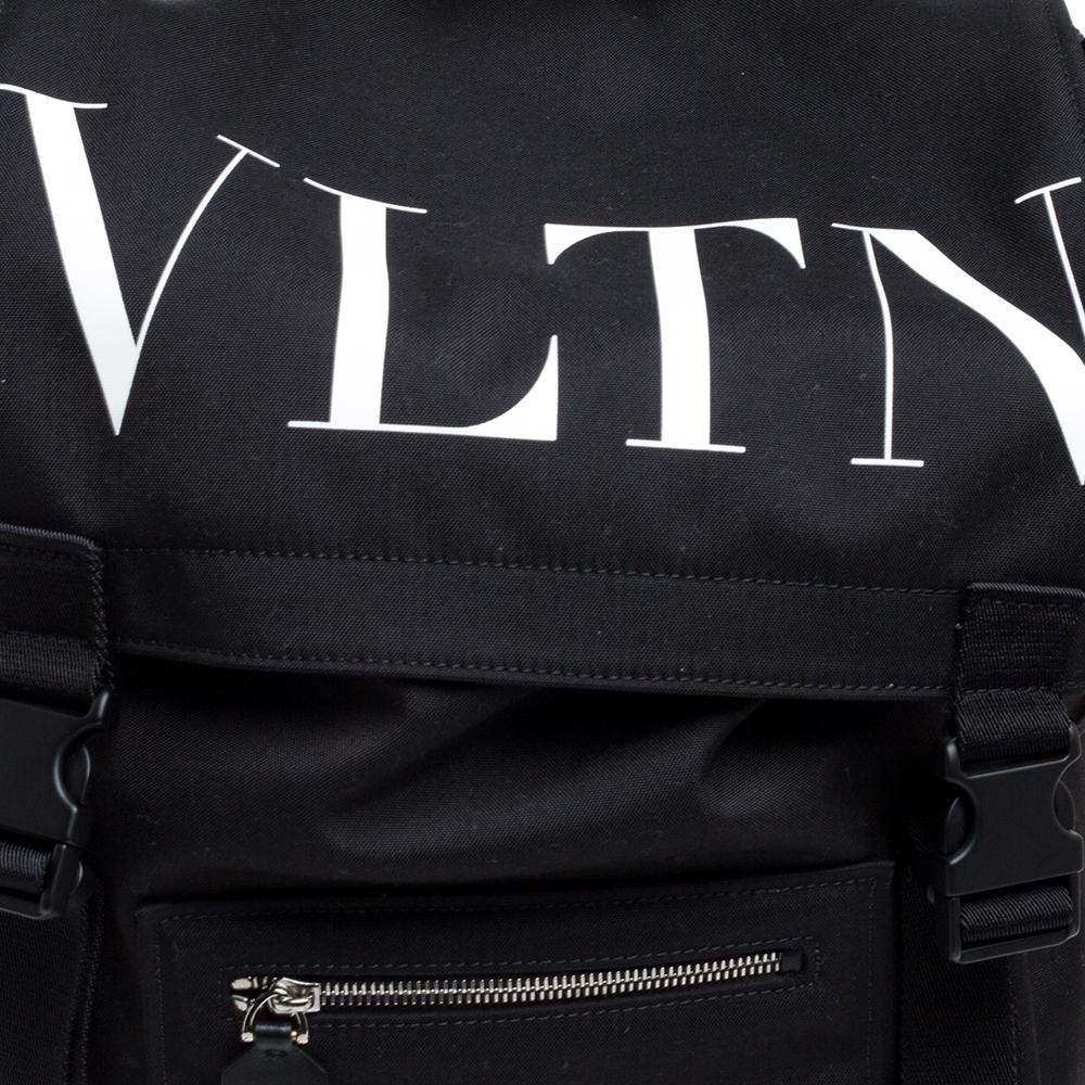 Valentino Black Nylon VLTN Backpack 6