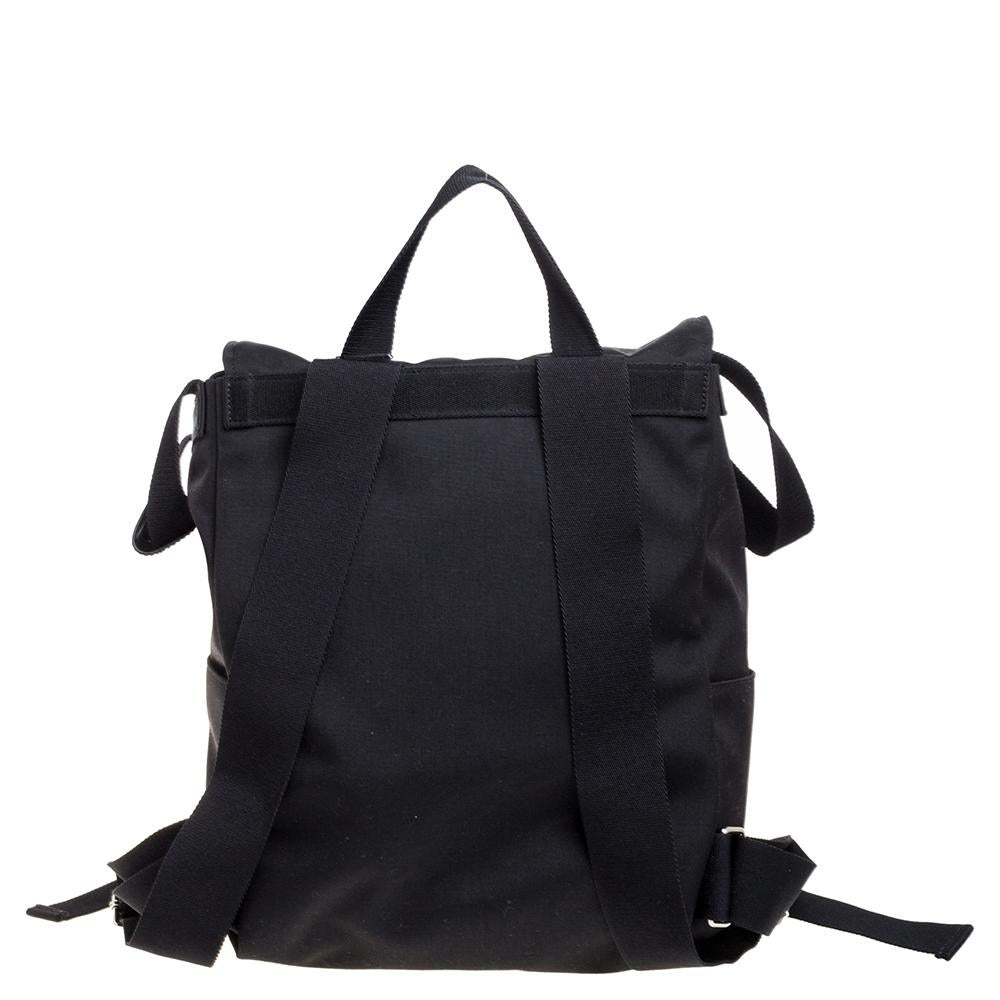 Men's Valentino Black Nylon VLTN Backpack
