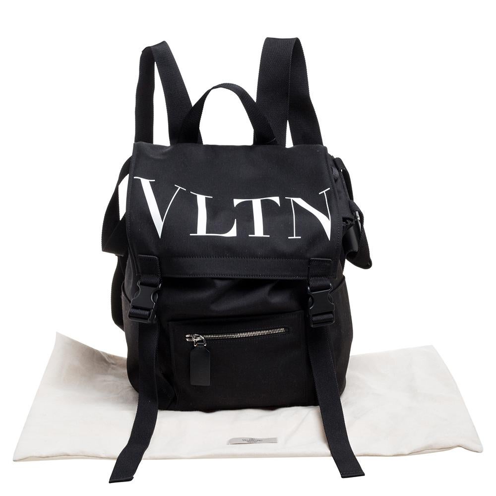 Valentino Black Nylon VLTN Backpack 5