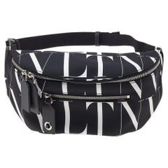 Valentino Black Nylon VLTN Times Belt Bag