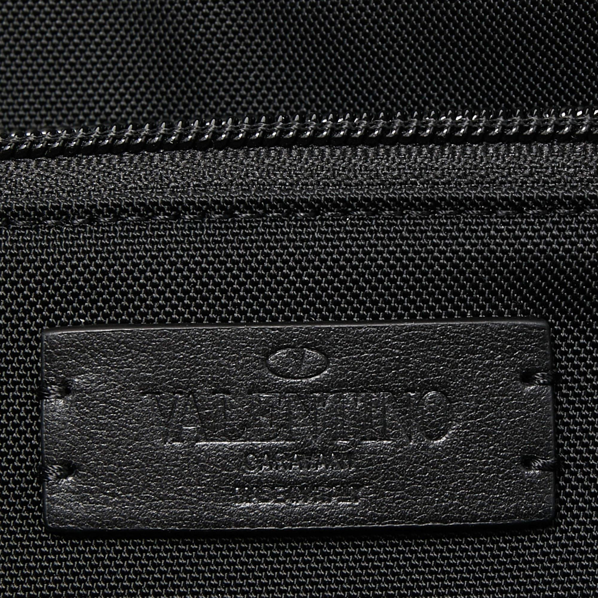 Valentino Black Nylon VLTN Weekender Bag 5