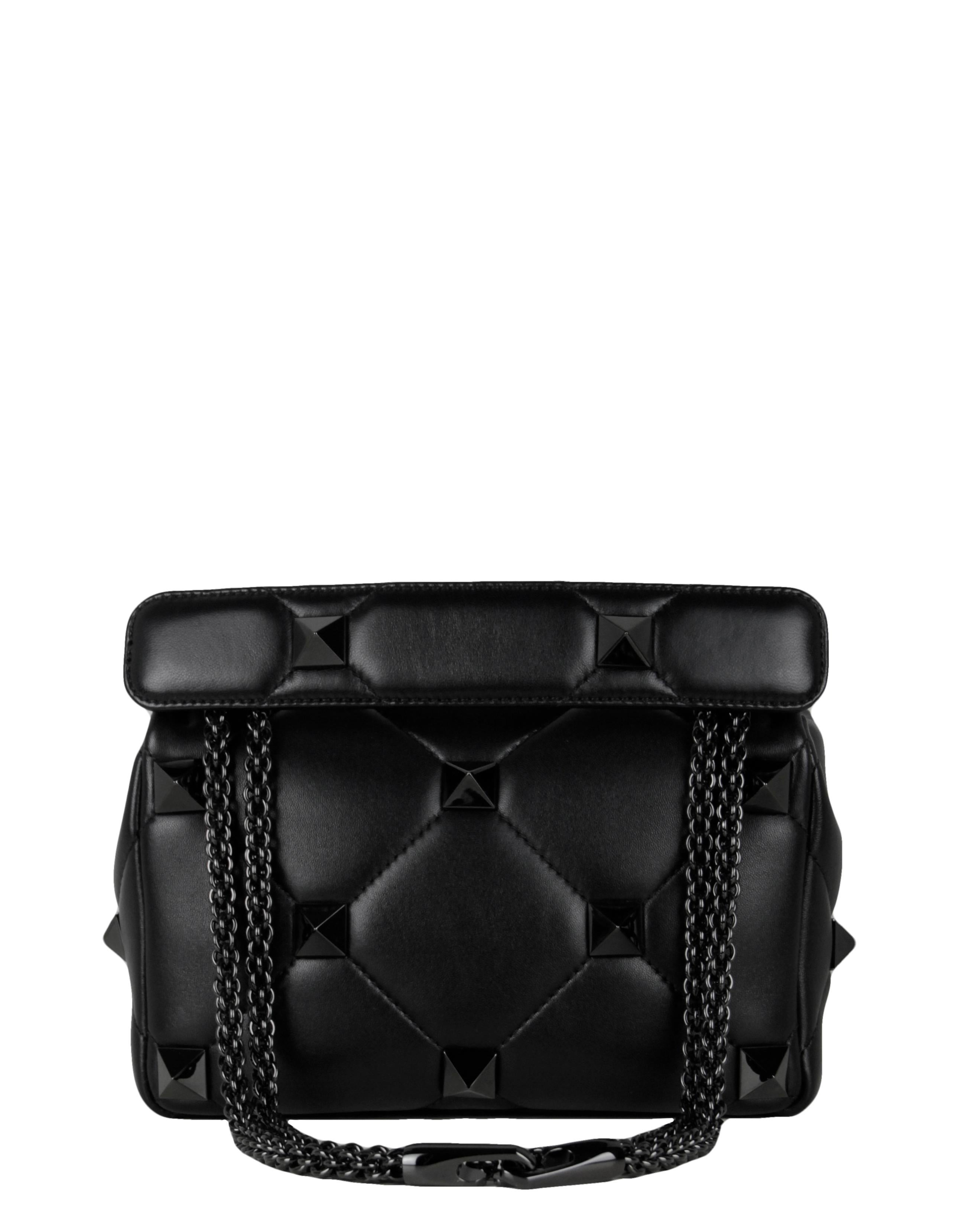 valentino black studded bag