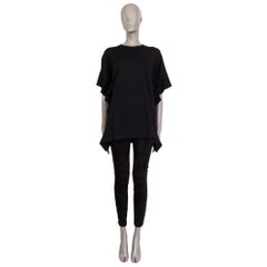 VALENTINO black OVERSIZED RUFFLE SEAM KNIT Blouse Shirt S