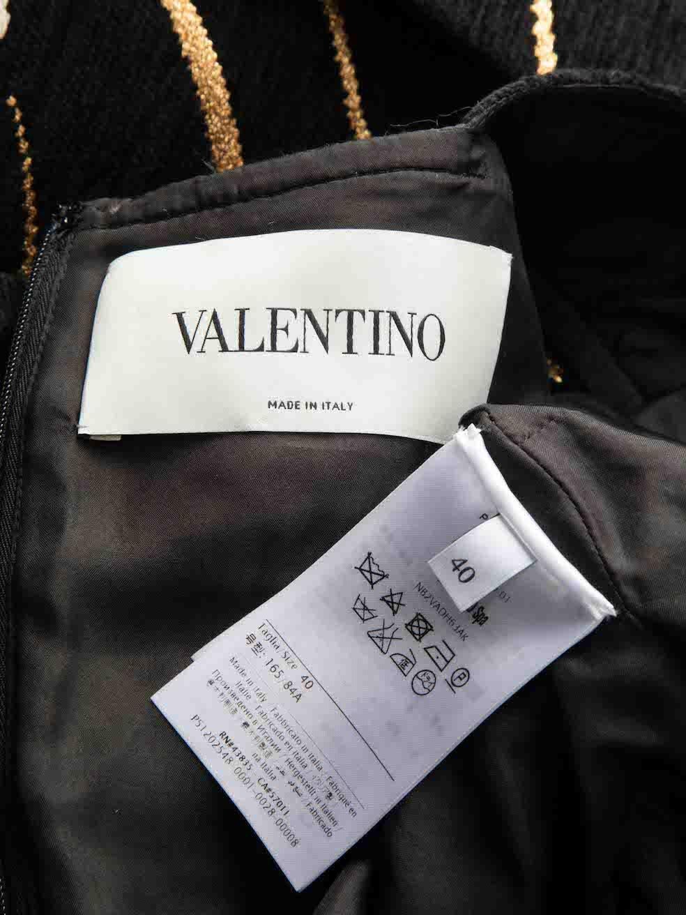 Valentino Black Panther Jacquard Mini Dress Size S 2