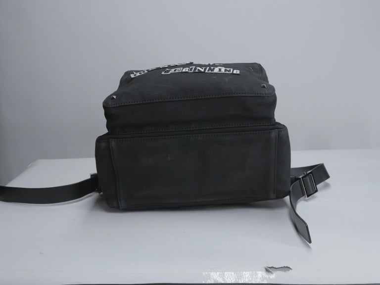 Valentino Black Patched Backpack For Sale at 1stDibs