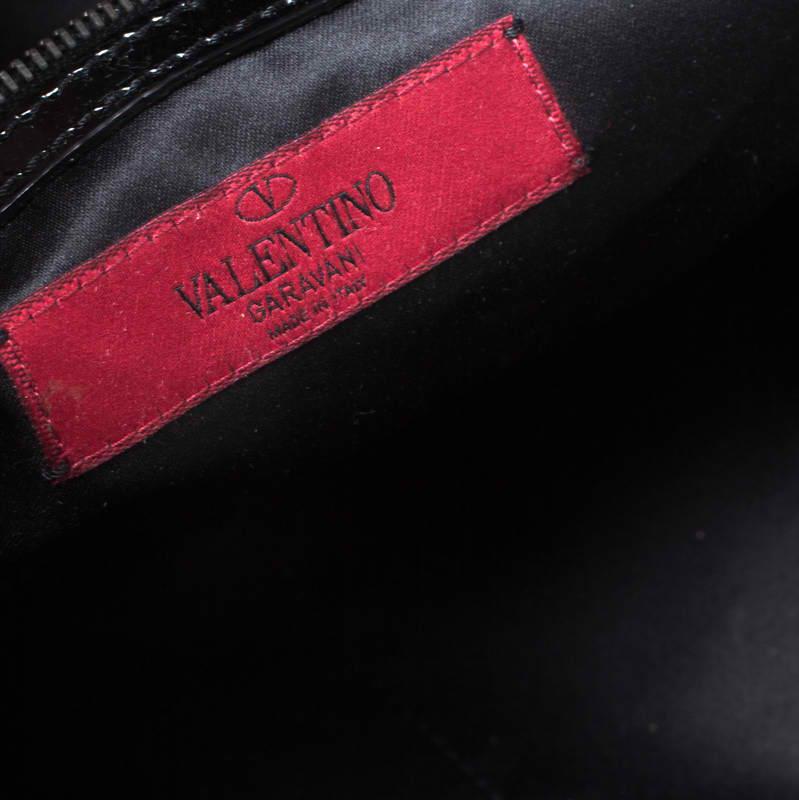 Valentino Black Patent Leather Hobo 2