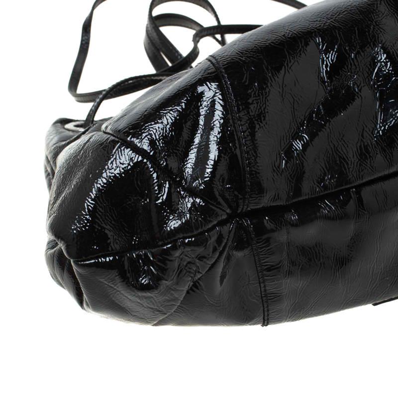 Valentino Black Patent Leather Hobo 5