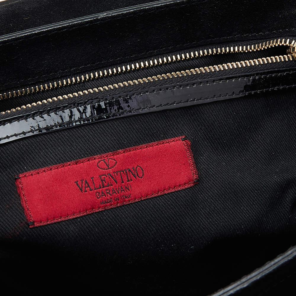 Valentino Black Patent Leather Shoulder Bag For Sale 1