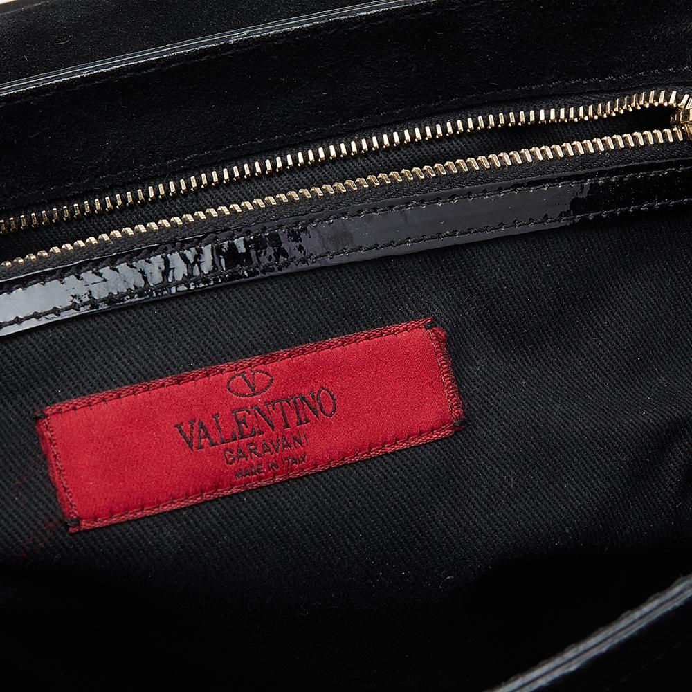 Valentino Black Patent Leather Shoulder Bag For Sale 3